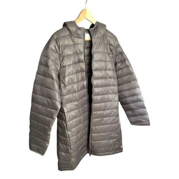 NWOT WIND RIVER Mid-length Puffer Parka Light-weight Hooded Jacket Grey - Picture 2 of 15
